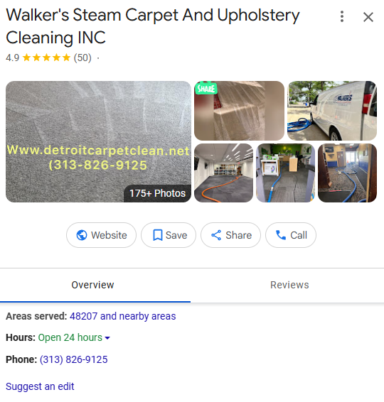 Walker Steam Google reviews after RepMint