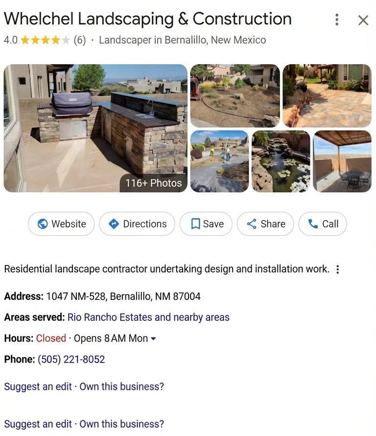 Whelchel Landscaping Google reviews before RepMint